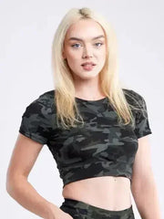 Women's Lightweight Short-Sleeve Crop Top - Workout & Casual - Femstylo