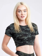 Women's Lightweight Short-Sleeve Crop Top - Workout & Casual - Femstylo