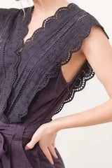 And The Why Laced Surplice Tie Waist Jumpsuit - Femstylo