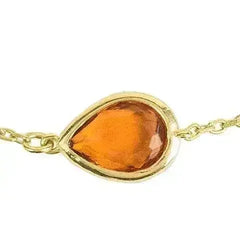 Pisa Mini Teardrop Bracelet Gold Citrine - Femstylo