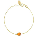 Pisa Mini Teardrop Bracelet Gold Citrine - Femstylo