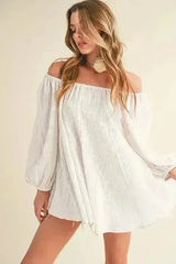 Aemi + Co Off-Shoulder Balloon Sleeve Blouse - Femstylo