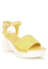 Mazaro Raffia Chunky Sandals - Femstylo