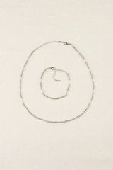 Clip Chain Bracelet & Necklace Set - Silver Nickel-Free | Femstylo - Femstylo