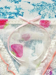 White Mesh Strawberry Panty - Femstylo