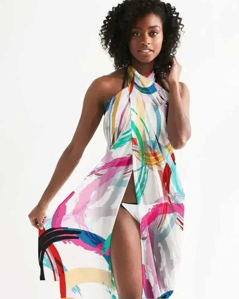 Sheer Circular Multicolor Swimsuit Cover Up - Femstylo