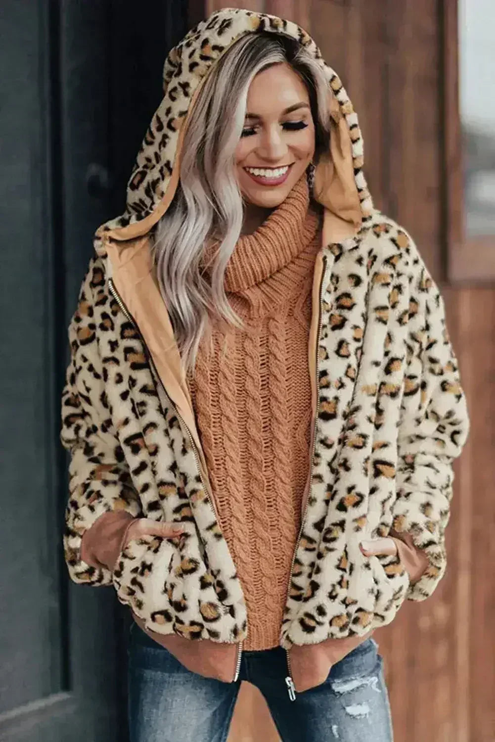Cozy Plush Leopard Jacket - Femstylo