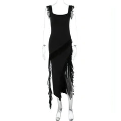 Female Summer Fashionable Stringy Selvedge Stitching Temperament Dress - Femstylo