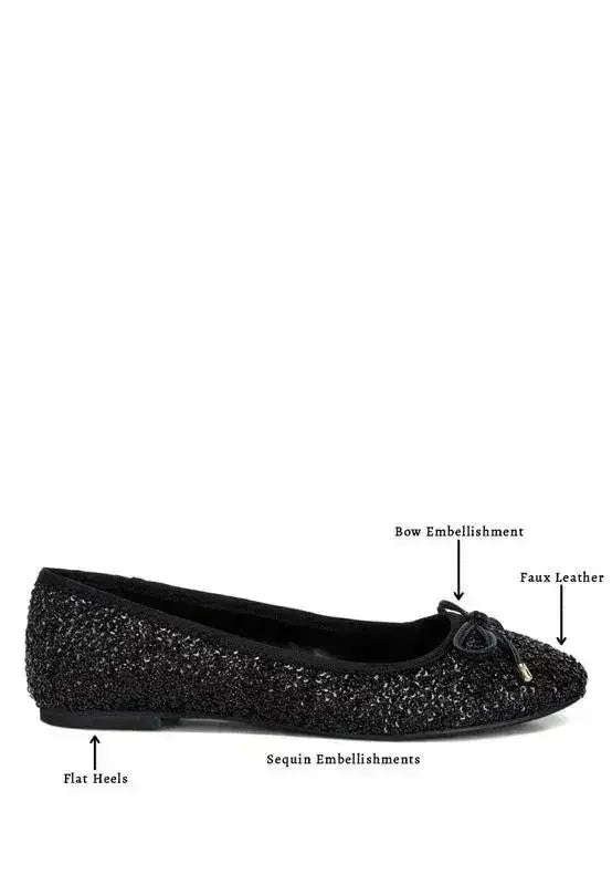Sequin Ballet Flats - Glam Comfort Shoes | Femstylo - Femstylo