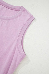 Beau Blue Mineral Wash Pocket Tank Mini Dress - Femstylo