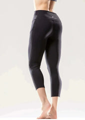 Jolie High-Waisted Capri Leggings with Hip Pockets - Femstylo