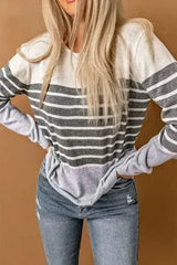 Striped Colorblock Sweater - Femstylo