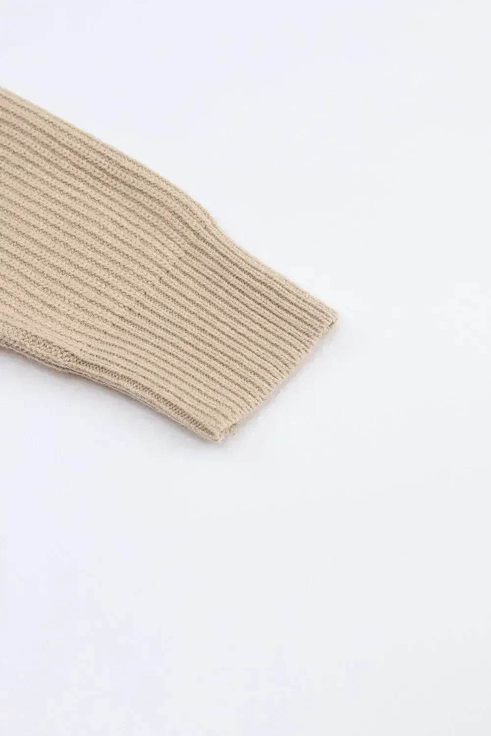 Orange Colorblock Ribbed Knit Cardigan - Femstylo