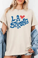 LA Strong Graphic Plus Heavy Cotton Tee - Femstylo