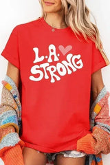 LA Strong Graphic Plus Heavy Cotton Tee - Femstylo