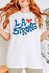 LA Strong Graphic Plus Heavy Cotton Tee - Femstylo