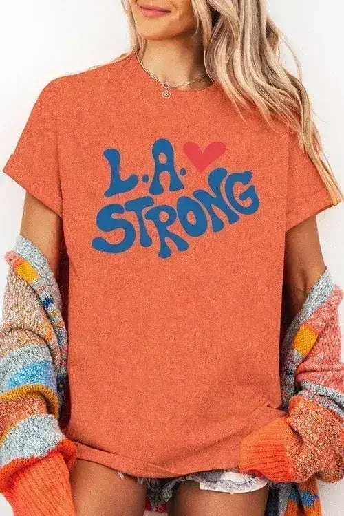 LA Strong Graphic Plus Heavy Cotton Tee - Femstylo