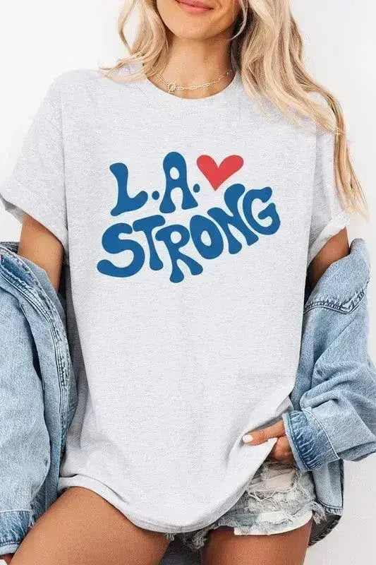 LA Strong Graphic Plus Heavy Cotton Tee - Femstylo