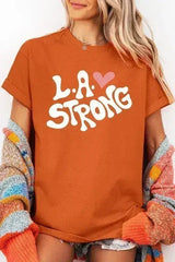 LA Strong Graphic Plus Heavy Cotton Tee - Femstylo