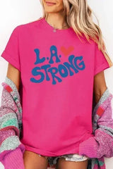 LA Strong Graphic Plus Heavy Cotton Tee - Femstylo