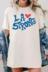 LA Strong Graphic Plus Heavy Cotton Tee - Femstylo