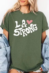 LA Strong Graphic Plus Heavy Cotton Tee - Femstylo