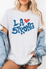 LA Strong Graphic Plus Heavy Cotton Tee - Femstylo