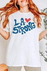 LA Strong Graphic Plus Heavy Cotton Tee - Femstylo