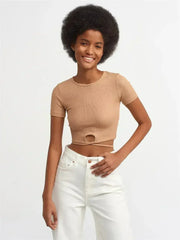 Lace Up Crop Top - Femstylo