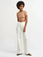 Lace Up Crop Top - Femstylo