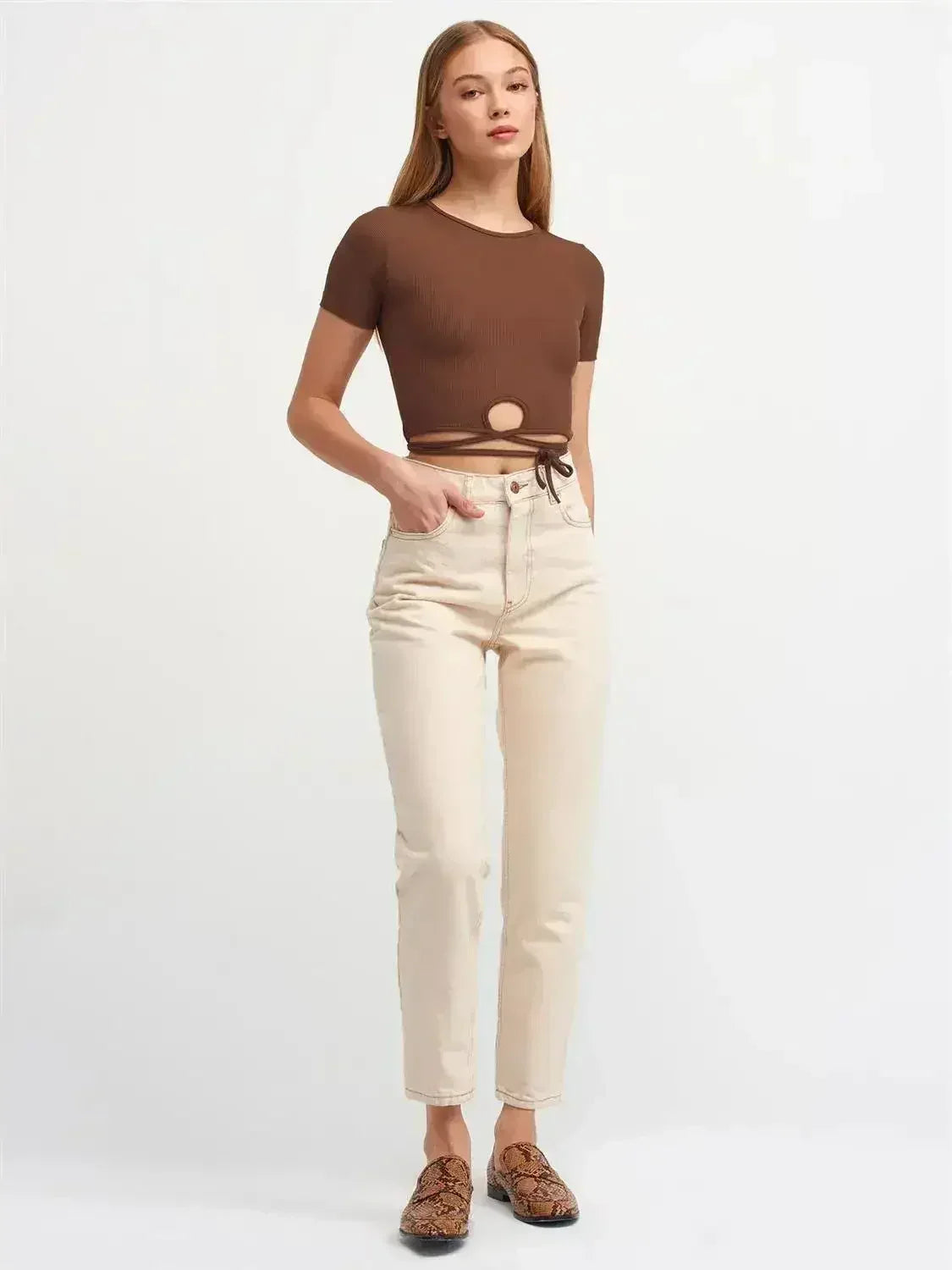 Lace Up Crop Top - Femstylo