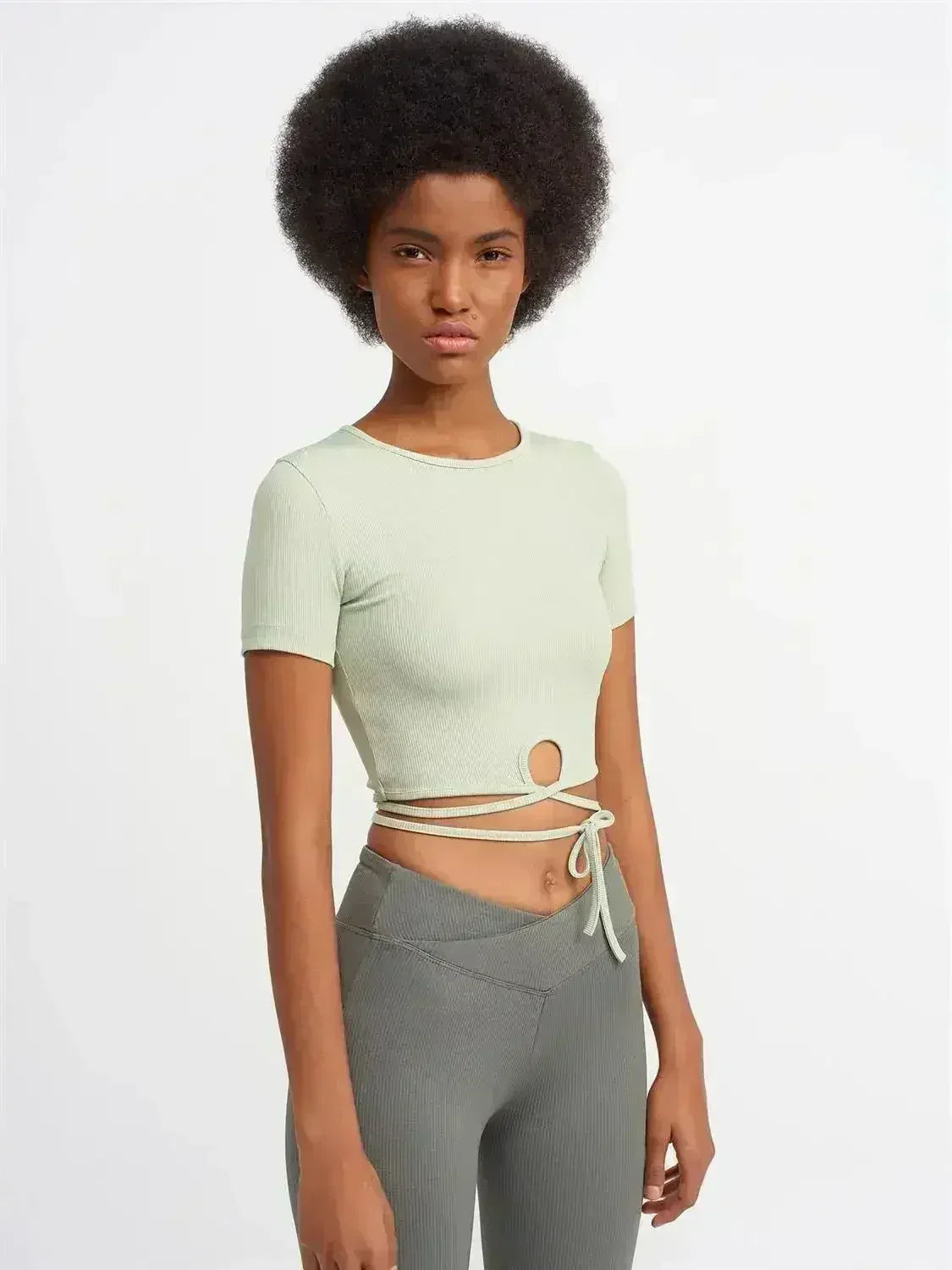 Lace Up Crop Top - Femstylo