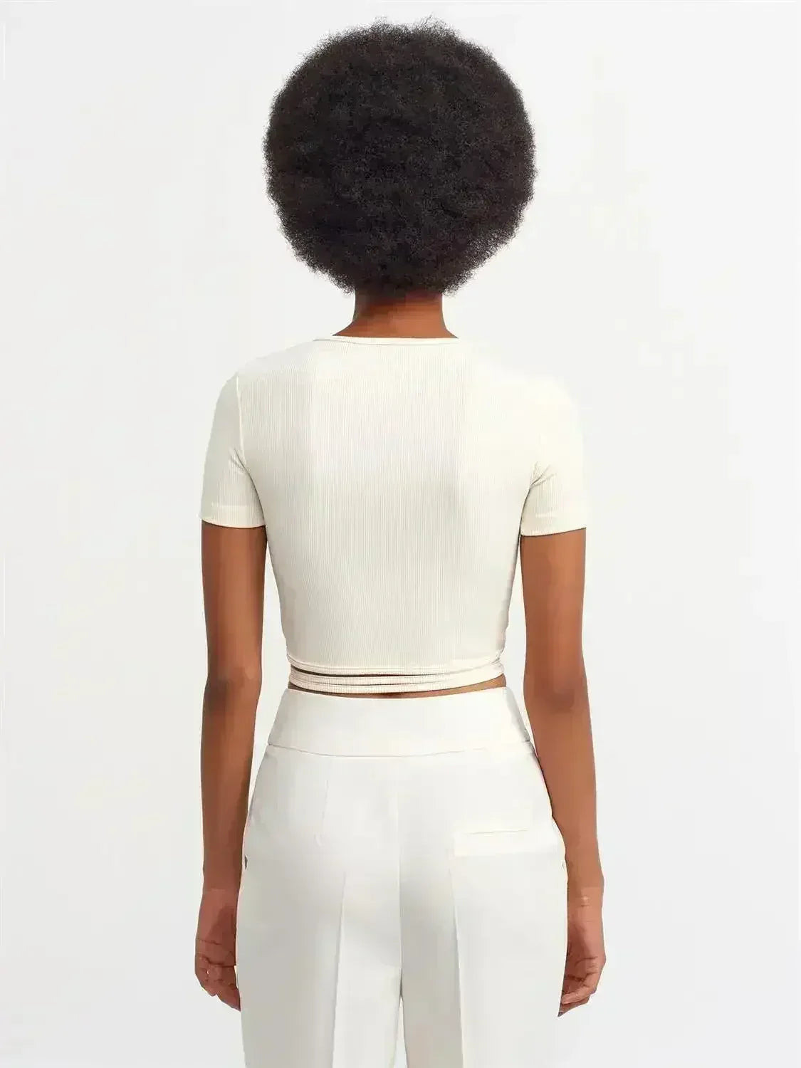 Lace Up Crop Top - Femstylo