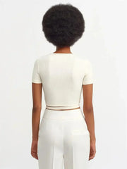 Lace Up Crop Top - Femstylo