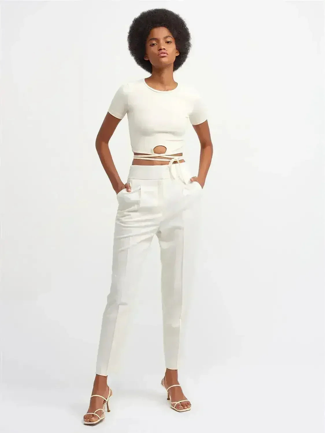 Lace Up Crop Top - Femstylo