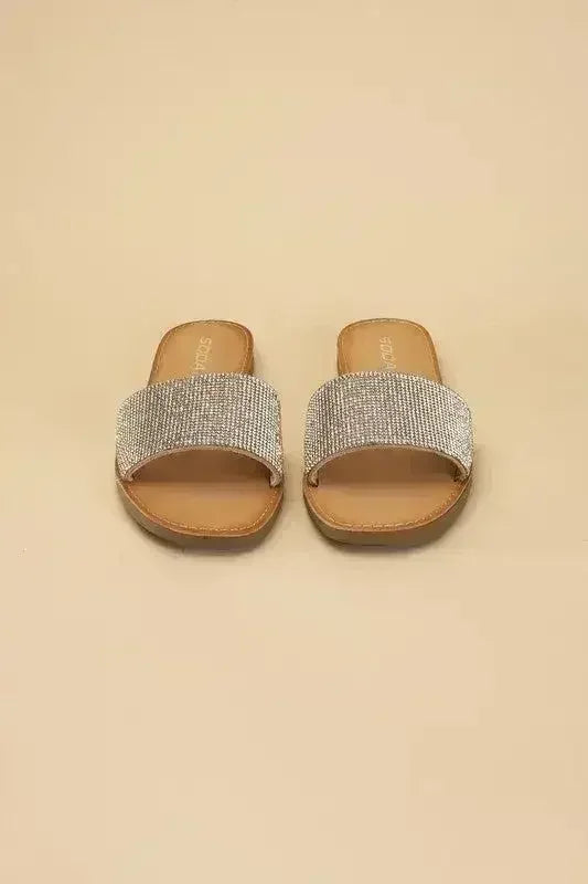 JUSTICE-S Rhinestone Slides - Femstylo