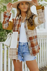 Plaid Pocket Shirt Jacket - Femstylo