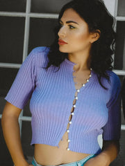 Cute As A Button Down Knit Top - Femstylo