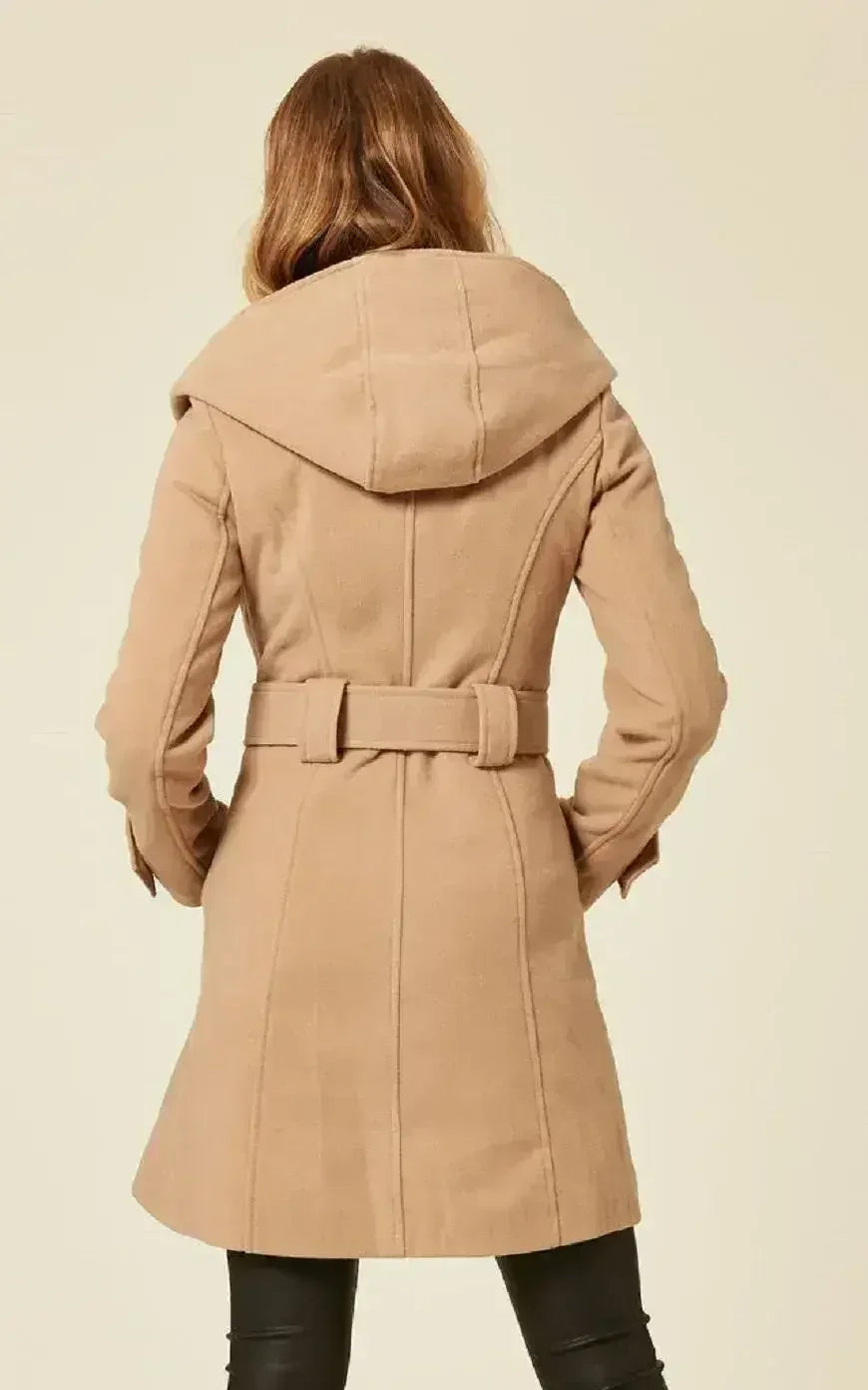 Slim Fit Shawl Hooded Coat (1325) - Femstylo