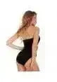 InstantFigure Contrast Twist Front One Piece Swimsuit 13559P - Femstylo