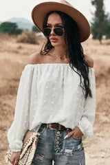 Off shoulder clip dot top for women | Femstylo - Femstylo