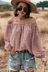 Off shoulder clip dot top for women | Femstylo - Femstylo