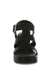 Avalon Chunky Pin Buckle Platform Heels - Femstylo