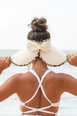 Leopard Foldable Bow Visors - Femstylo