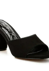 Bumblin Round Heel Micro Suede Sandals - Femstylo