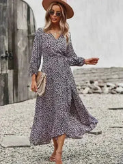 Printed midi dress - Femstylo