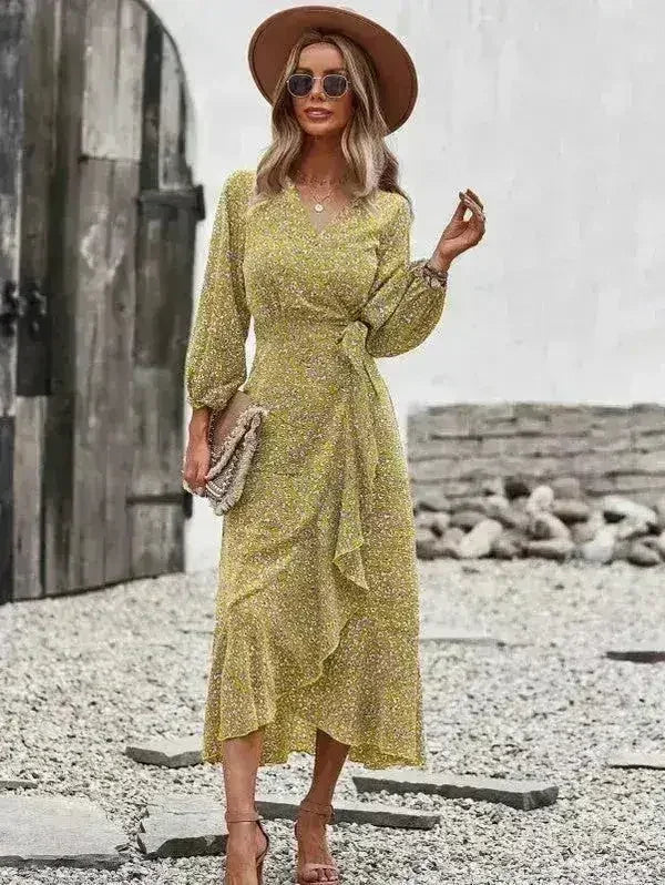 Printed midi dress - Femstylo