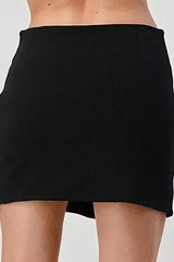 High-Waisted Zip-Front Mini Skirt - Femstylo