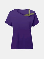 Asymmetrical Neck T-Shirt – Modern Basic with Edge - Femstylo