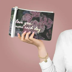 Floral Saffiano Clutch - Vegan Leather Loop Handle Bag | Femstylo - Femstylo